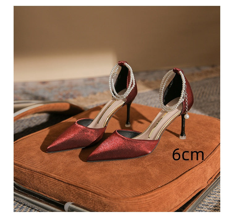 Elegantes sandalias de tacón de aguja con hebilla de Isabella Sol