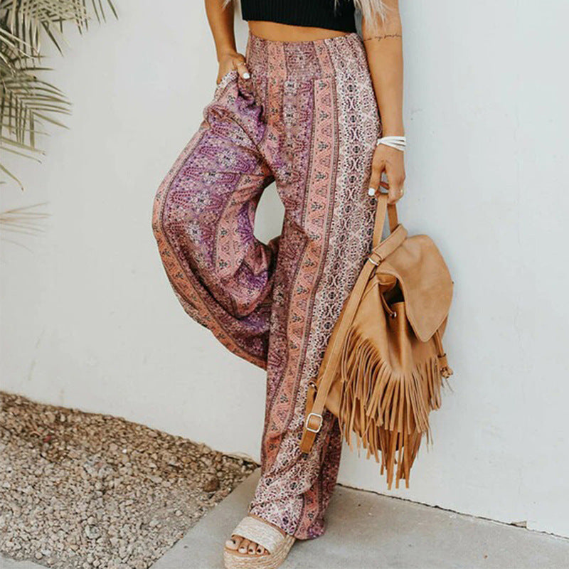 Pantalones anchos con estampado bohemio de Isabella Sol