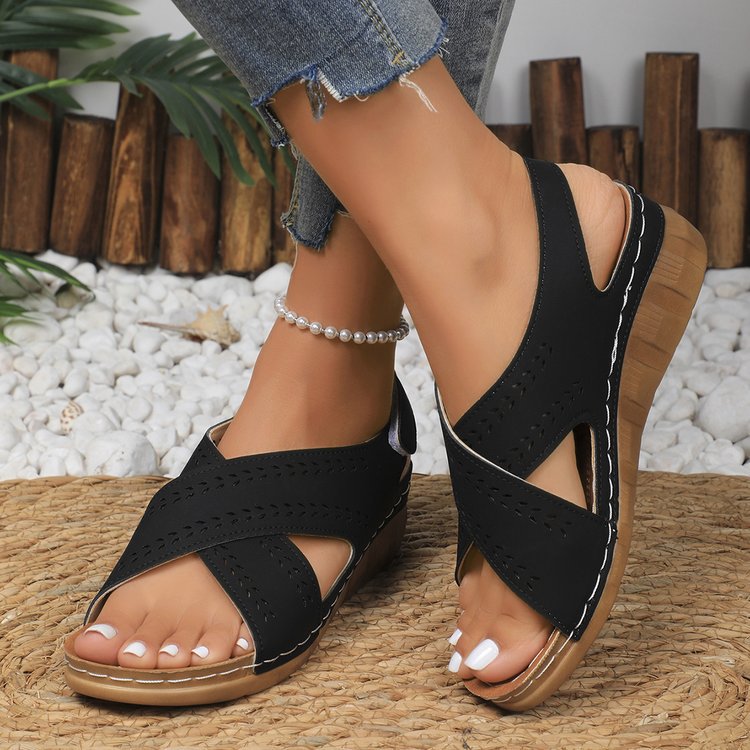 Sandalias de cuña de talla grande Chic Comfort Isabella Sol