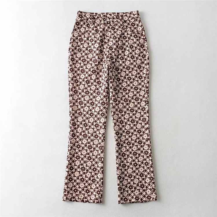 Pantalones rectos de talle alto estilo retro wave de Isabella Sol