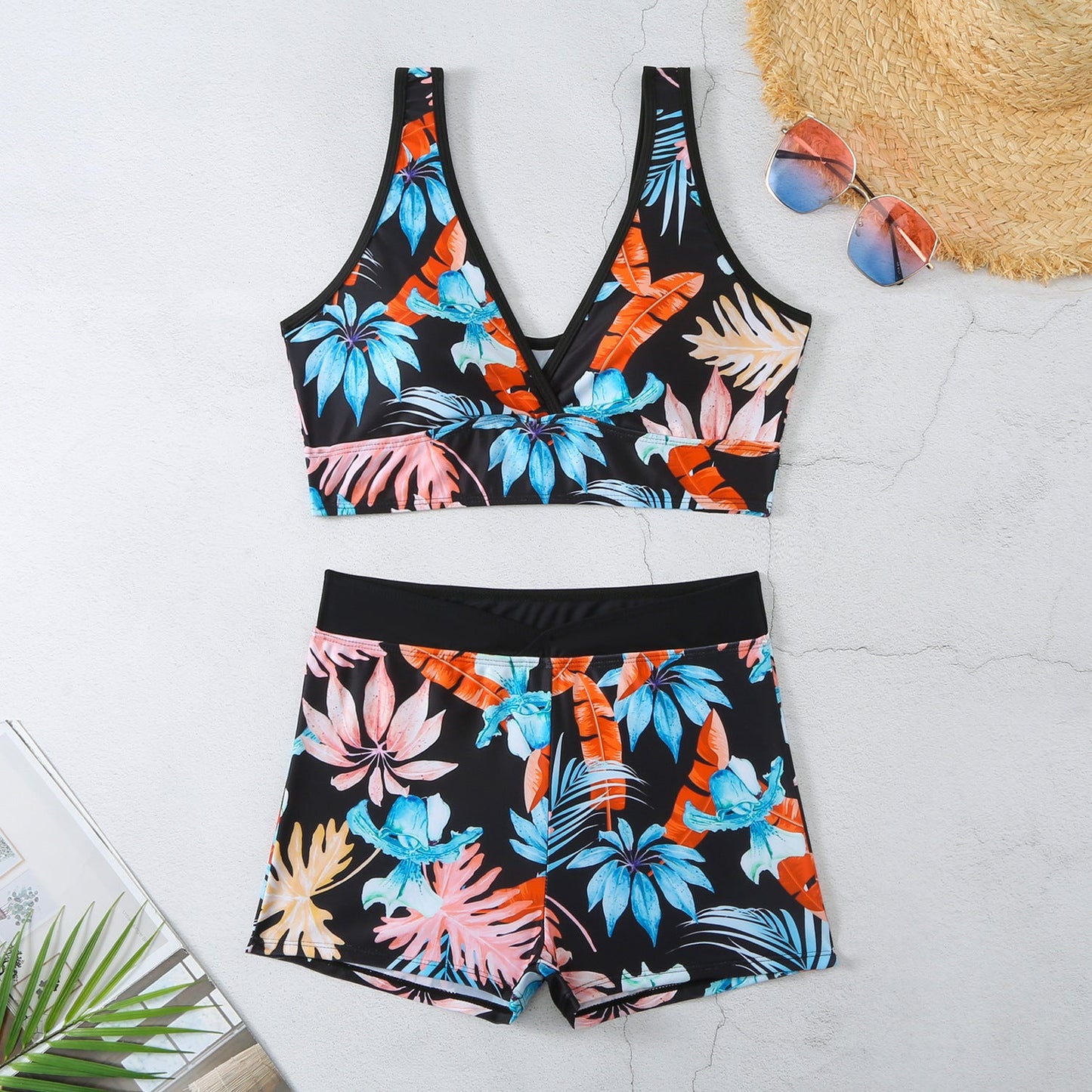 Bikini bóxer estampado vibrante de Isabella Sol