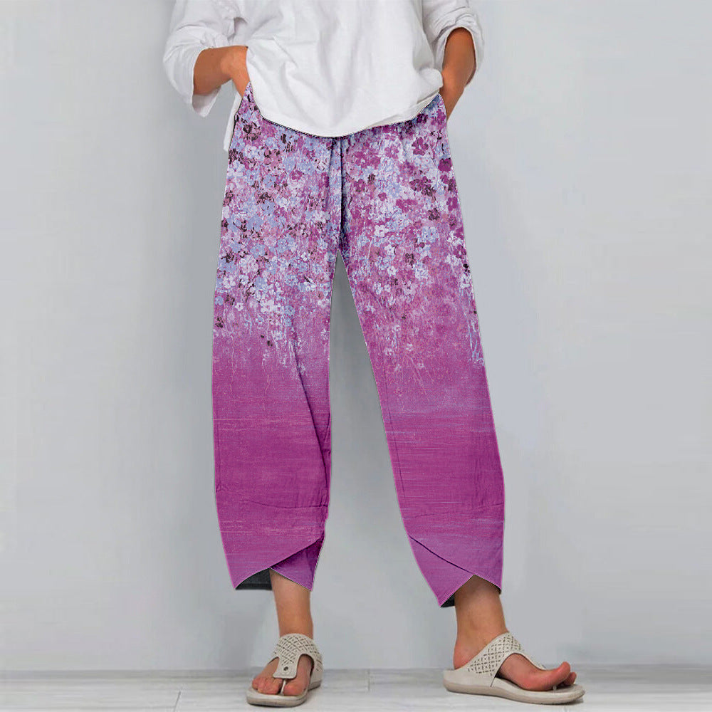Pantalones casuales con estampado floral inspirados en Pinterest, de Isabella Sol.