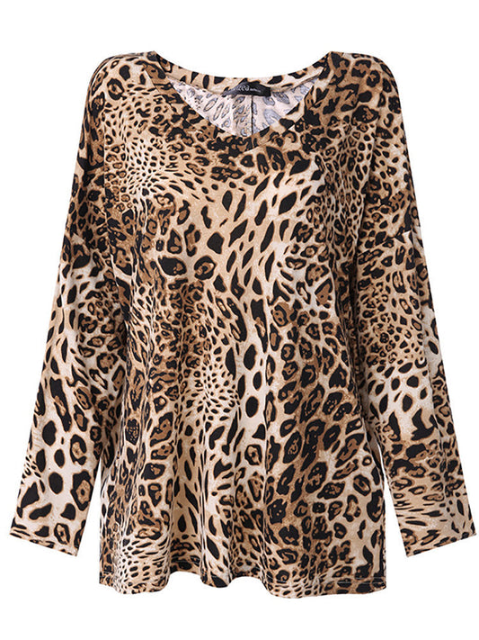 Top con escote en V y estampado de leopardo de Isabella Sol
