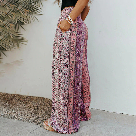 Pantalones anchos con estampado bohemio de Isabella Sol