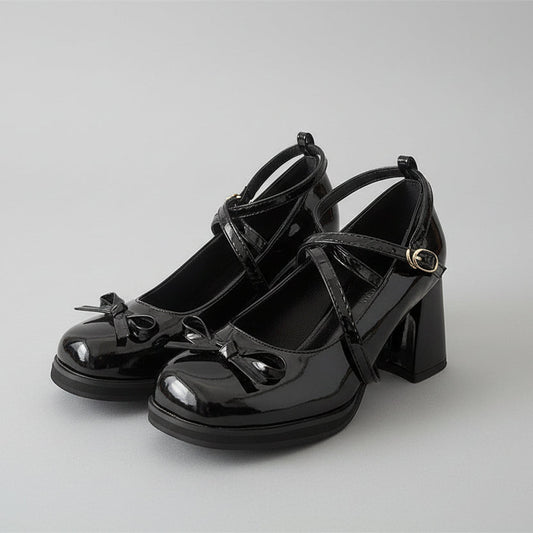 Elegantes zapatos de tacón Mary Jane con lazo de Isabella Sol.