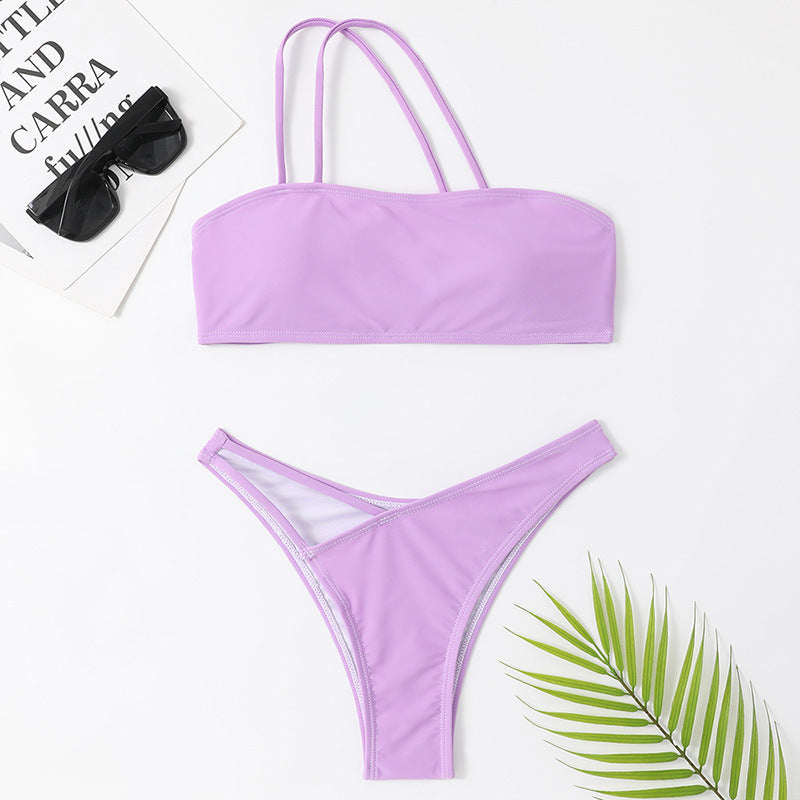 Elegante conjunto de bikini de un solo hombro de Isabella Sol