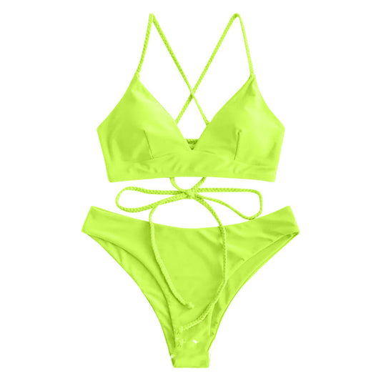 Bikini liso con tirantes de Isabella Sol