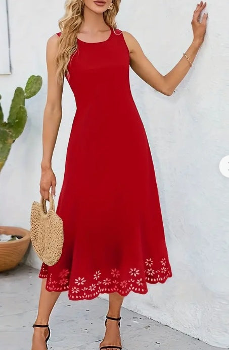 Vestido midi sin mangas de corte A de Isabella Sol