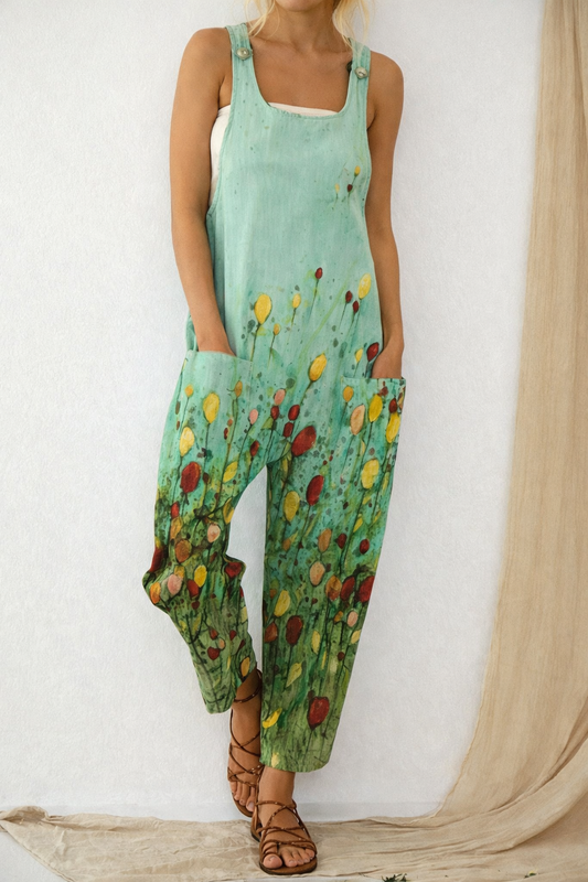 Mono holgado con estampado artístico de Isabella Sol