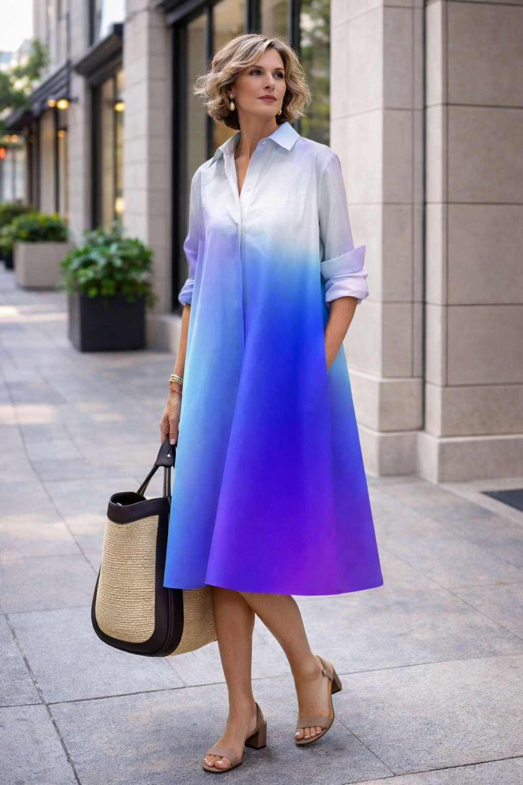Vestido camisero de verano vibrante de Isabella Sol