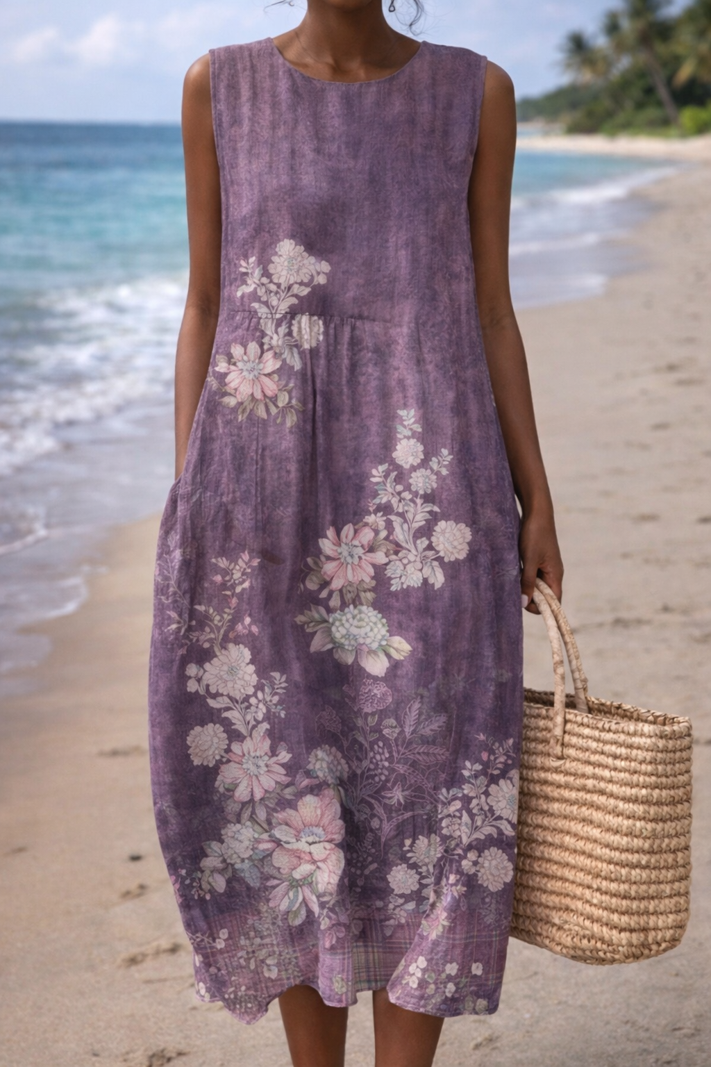Vestido de verano sin mangas de Isabella Sol inspirado en Pinterest