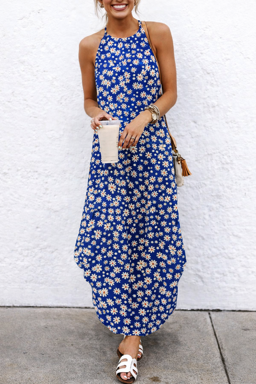 Vestido largo bohemio con estampado floral de Isabella Sol