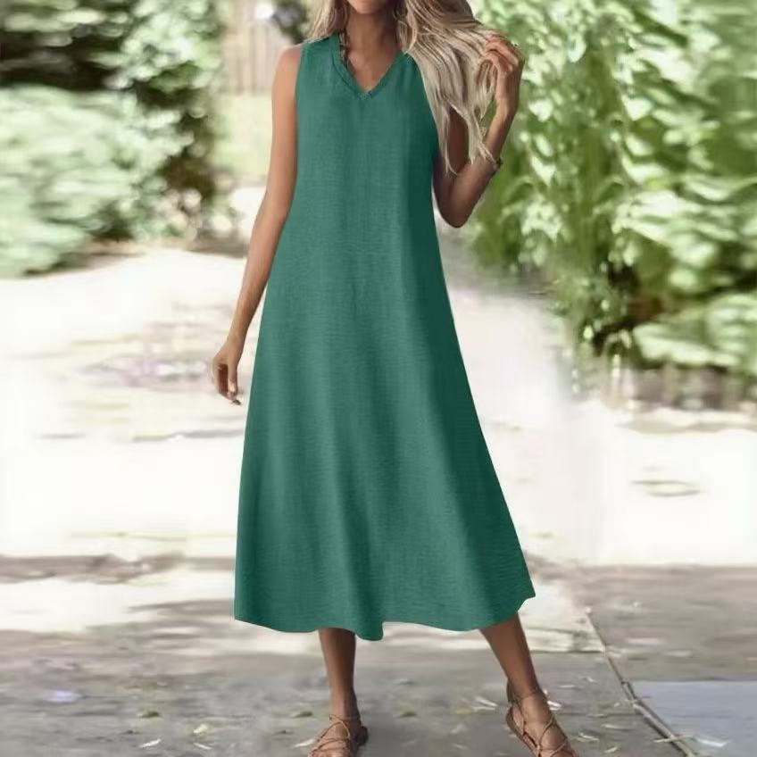 Elegante vestido sin mangas de cáñamo de Isabella Sol