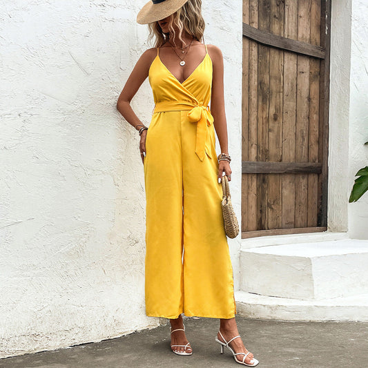Mono amarillo vibrante Isabella Sol con lazo ajustable
