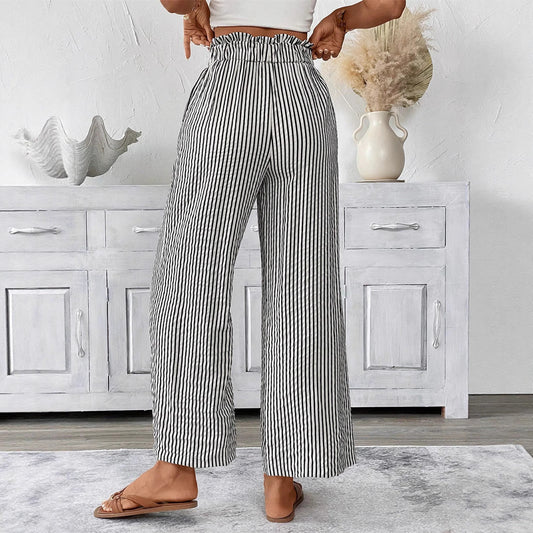 Pantalones rectos a rayas de Isabella Sol