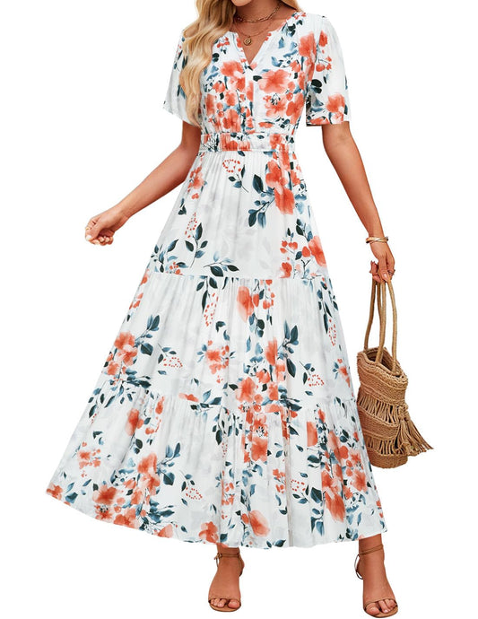 Vestido largo floral Isabella Sol Comodidad de verano