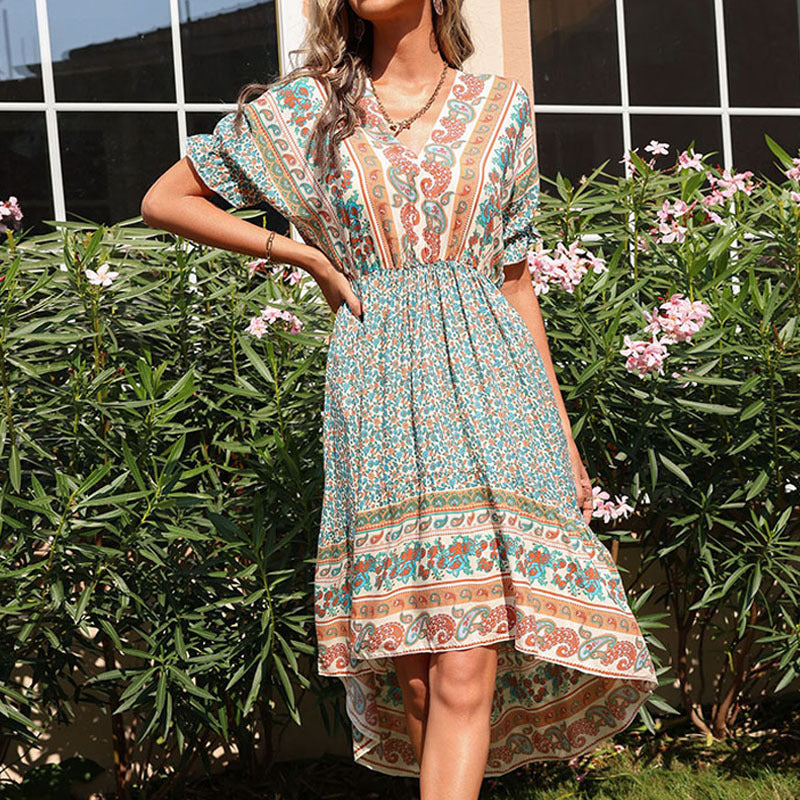Vestido vintage con estampado floral de Isabella Sol Summer