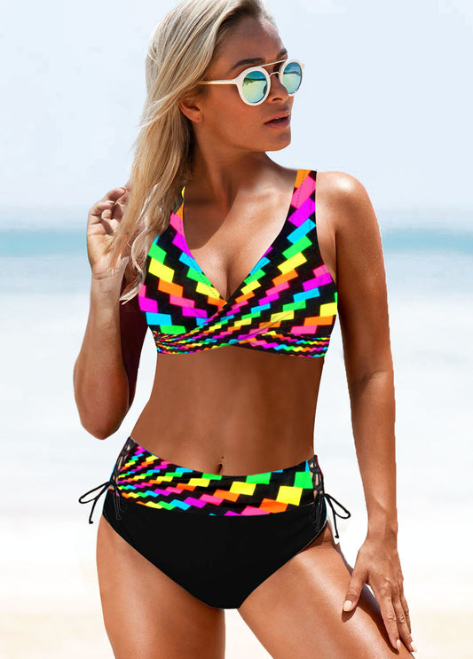 Bikini vibrante de talle alto de Isabella Sol