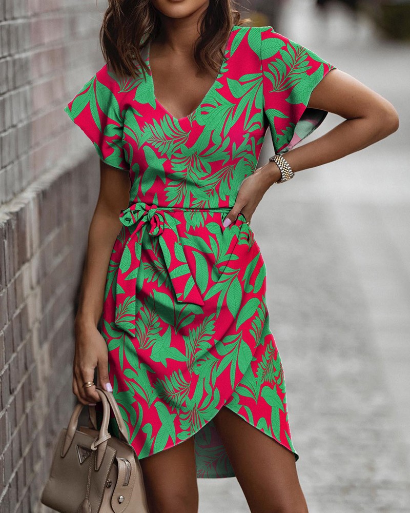 Vestido de verano para ir al trabajo de Isabella Sol con estampado vibrante