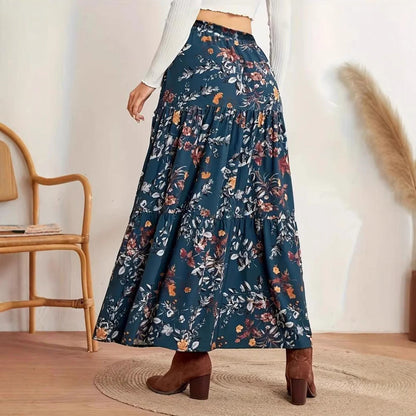Bohemian Floral Isabella Sol Midi Skirt