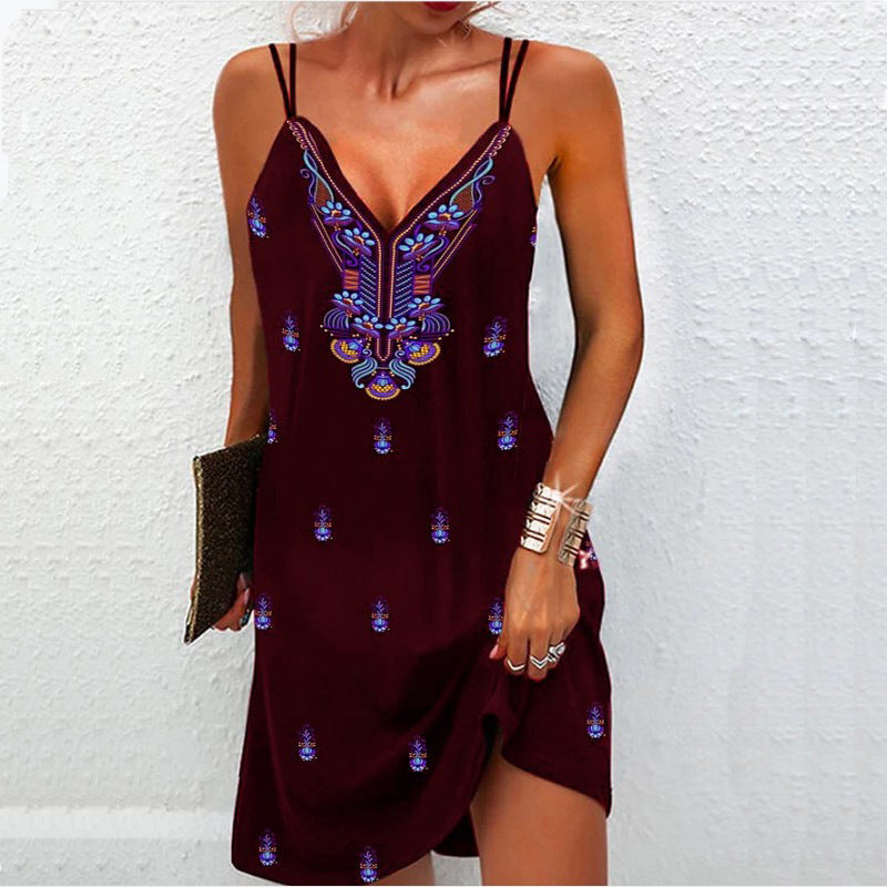Vestido bohemio con escote en V de la colección de verano de Isabella Sol