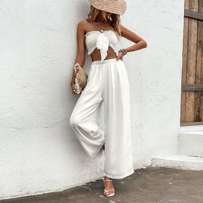 Conjunto blanco con volantes de Isabella Sol, inspirado en Pinterest.