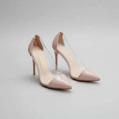 Elegantes tacones de aguja transparentes de Isabella Sol