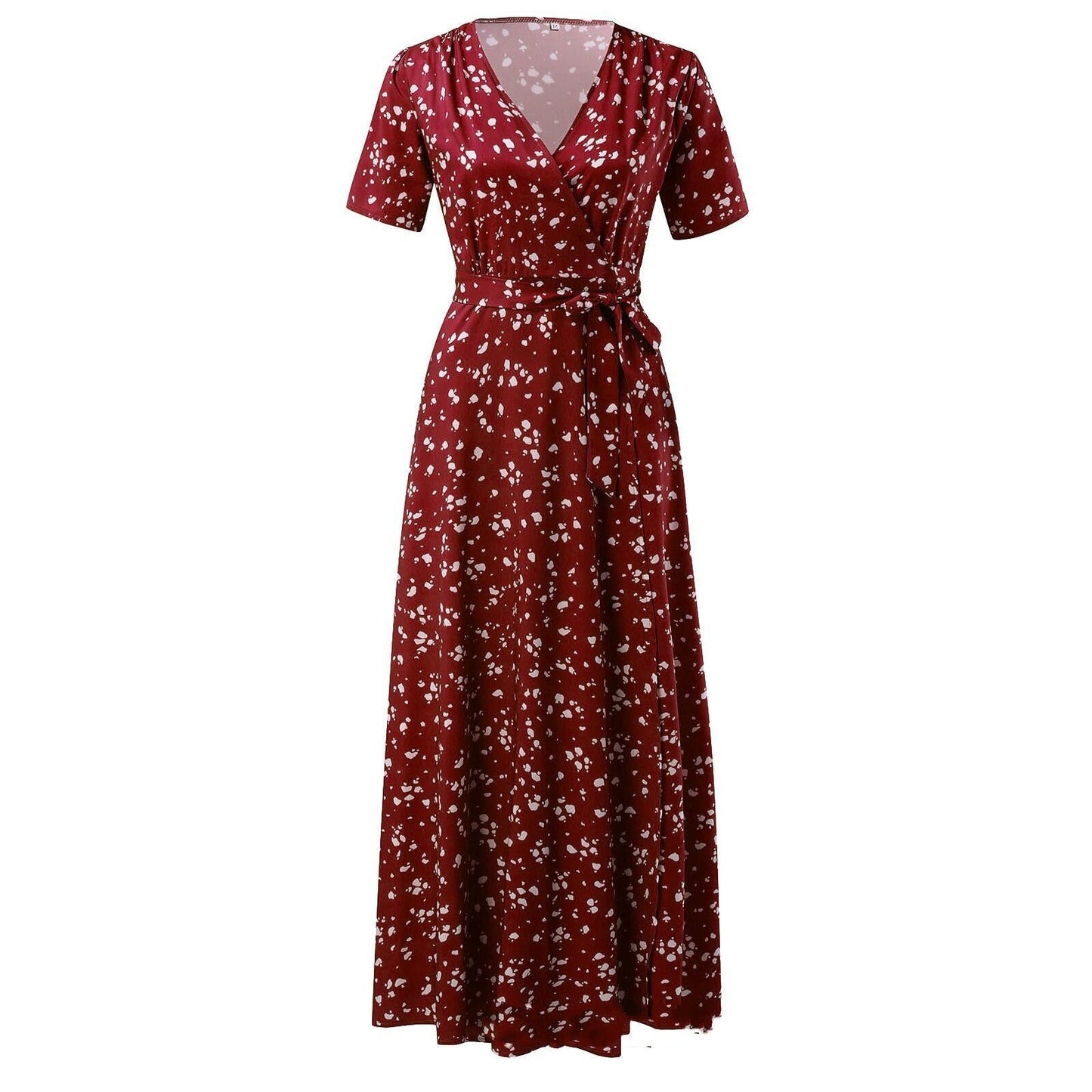 Vestido largo de manga corta con estampado floral de Isabella Sol