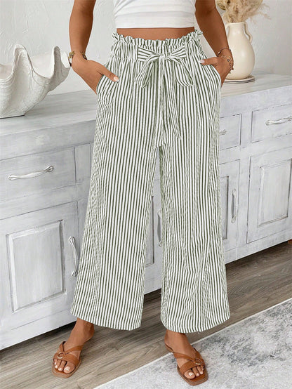 Pantalones rectos a rayas de Isabella Sol