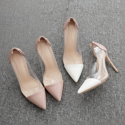 Elegantes tacones de aguja transparentes de Isabella Sol