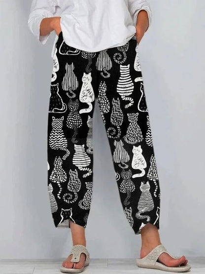 Pantalones con estampado 3D de Isabella Sol de Artful Linen