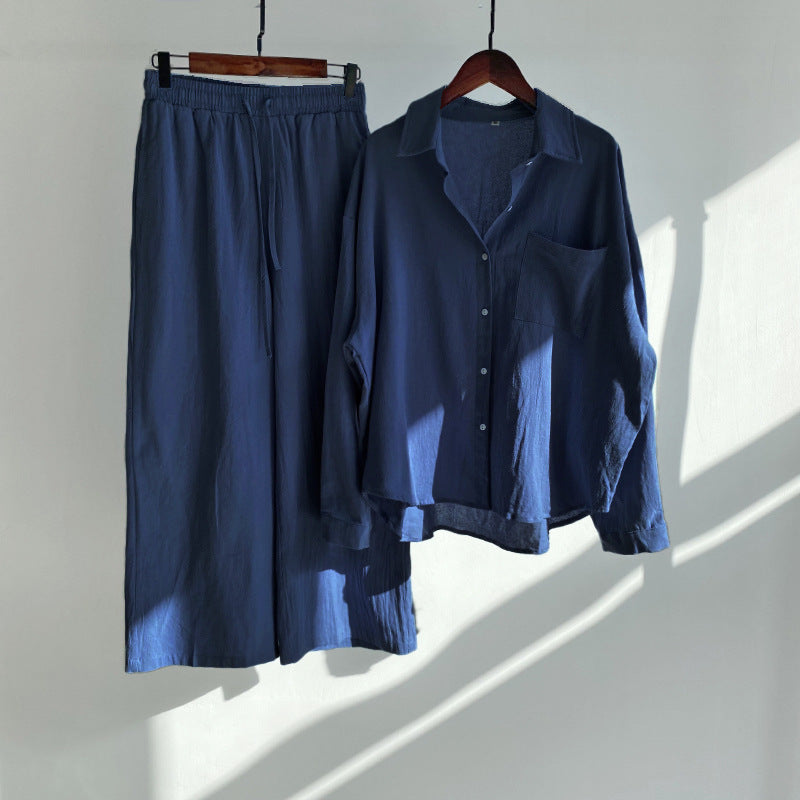 Conjunto relajado de algodón y lino de Isabella Sol.