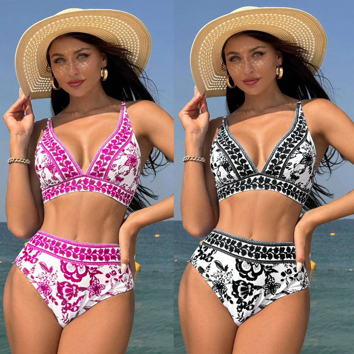 Bikini de talle alto Isabella Sol inspirado en Pinterest