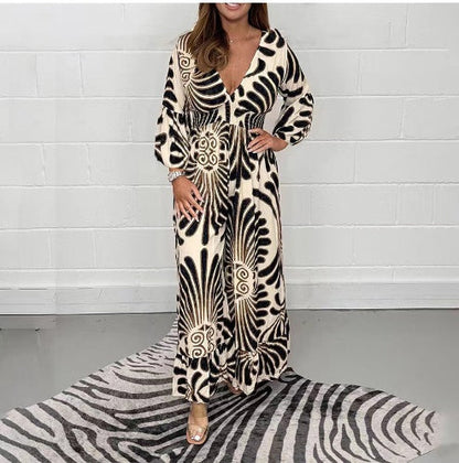 Vestido de gasa estampada de corte A de Isabella Sol