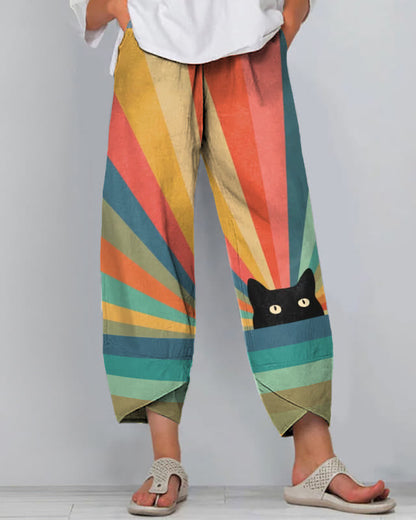 Pantalones con estampado 3D de Isabella Sol de Artful Linen