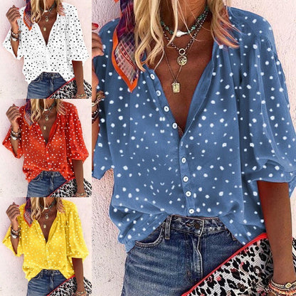 Chic Printed Long Sleeve Blouse by Isabella Sol