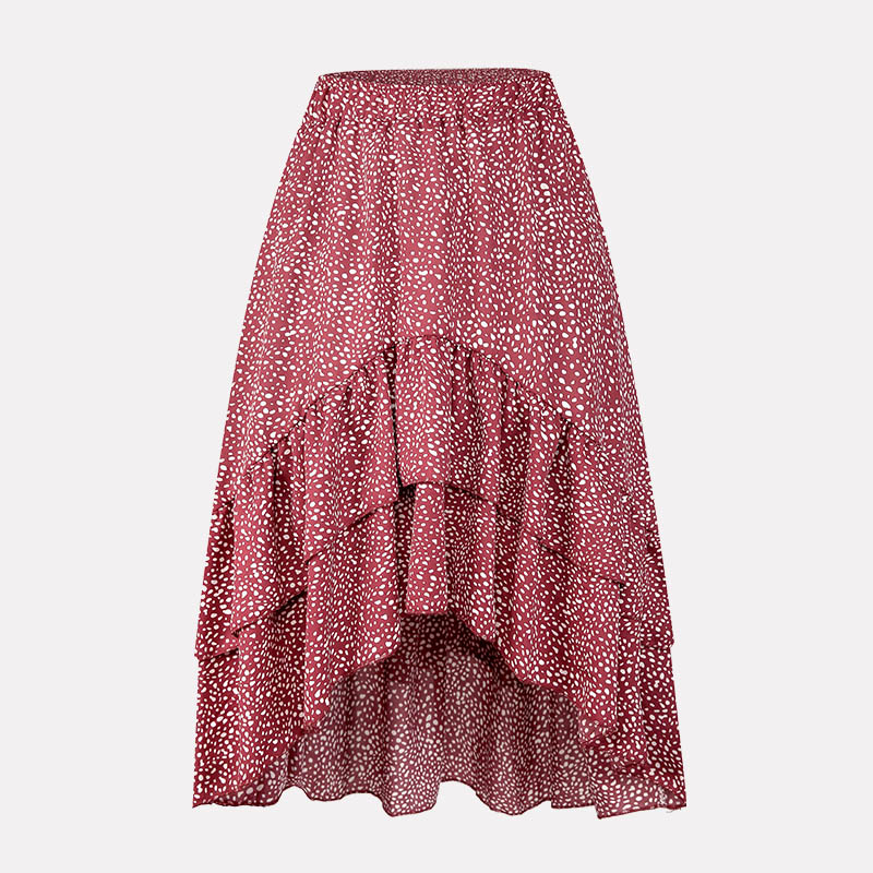 Falda midi con volantes florales de Isabella Sol