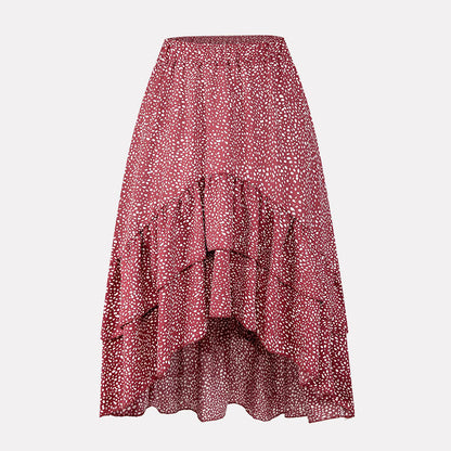 Falda midi con volantes florales de Isabella Sol