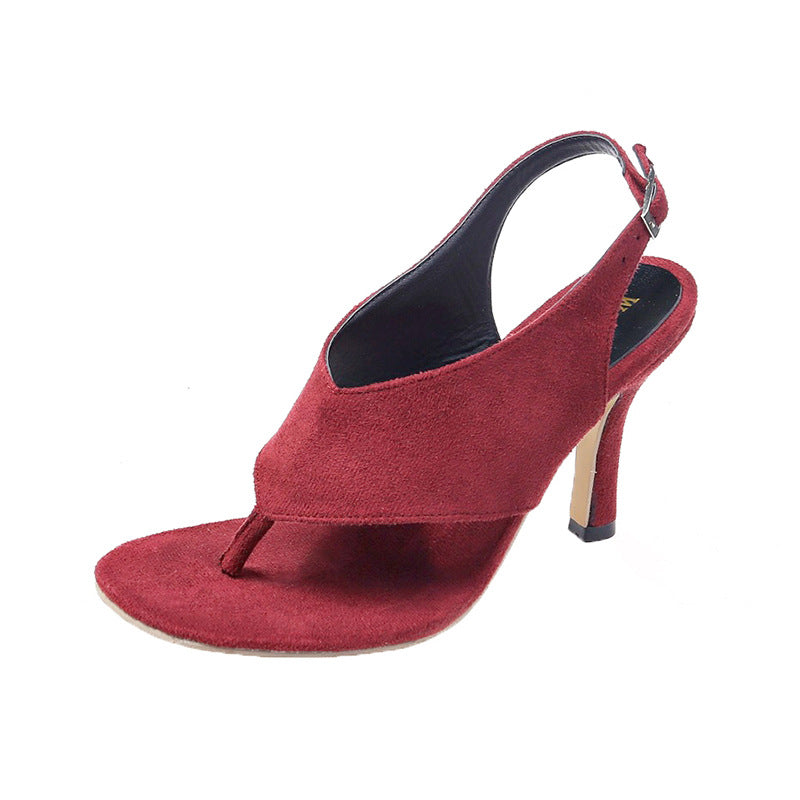 Elegantes sandalias de tacón alto de ante de Isabella Sol