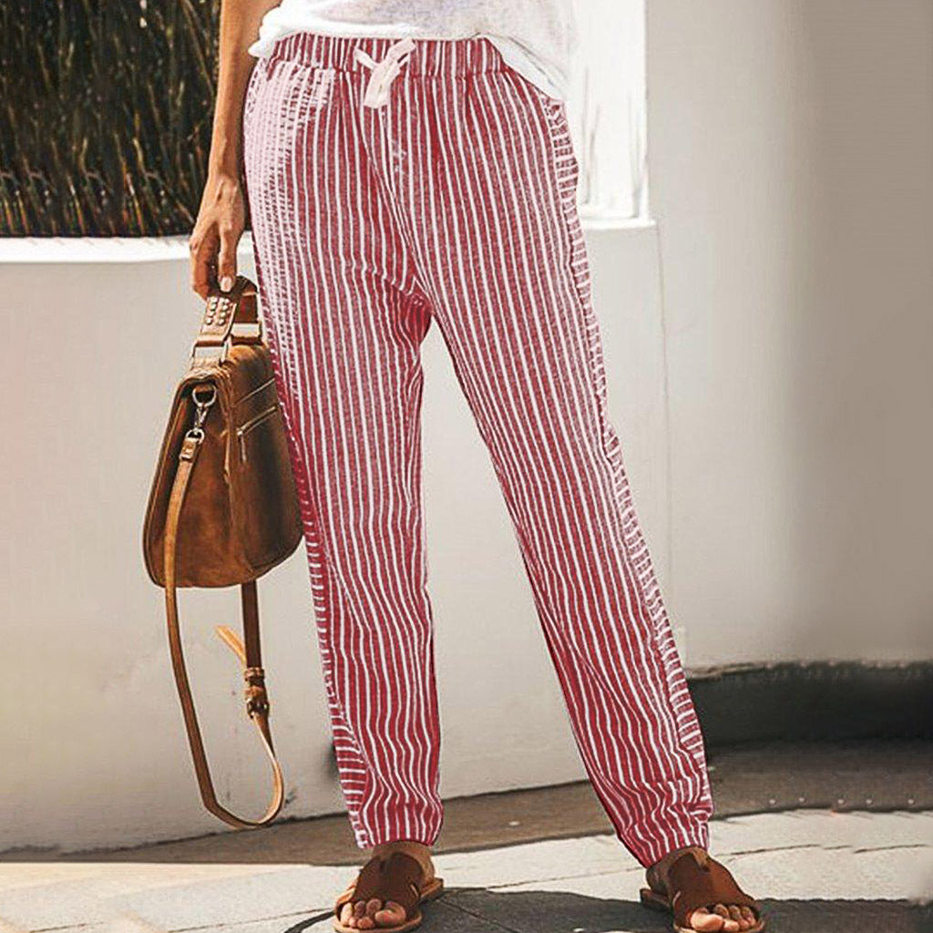 Pantalones anchos a rayas de Isabella Sol inspirados en Pinterest