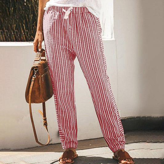 Pantalones anchos a rayas de Isabella Sol inspirados en Pinterest