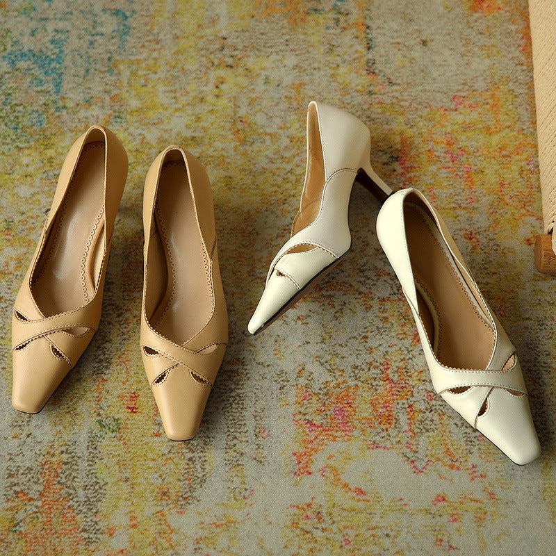 Elegant Leather Heels by Isabella Sol