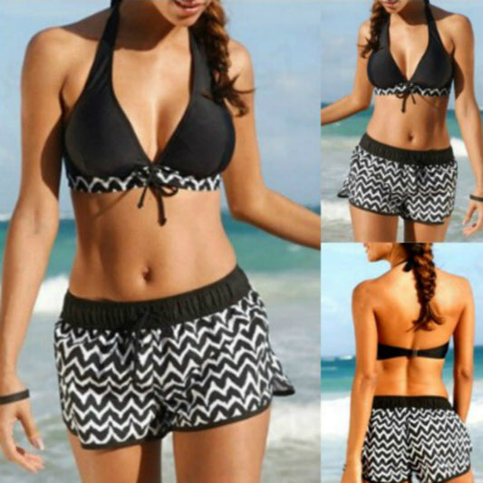 Conjunto de bikini y shorts Chic Zigzag Isabella Sol