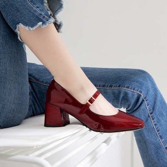 Elegant Patent Leather Heels by Isabella Sol