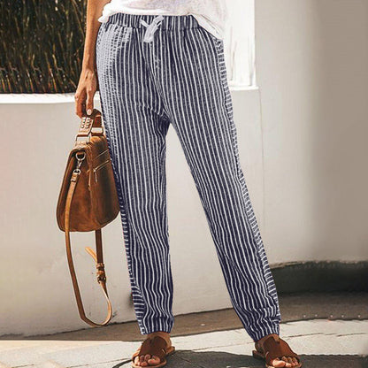 Pantalones anchos a rayas de Isabella Sol inspirados en Pinterest