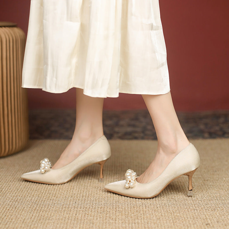 Elegant Isabella Sol Rhinestone Wedding Heels