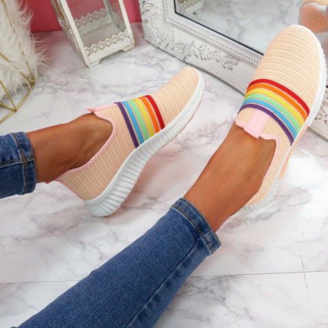 Zapatillas sin cordones de malla arcoíris Isabella Sol