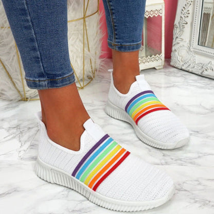 Zapatillas sin cordones de malla arcoíris Isabella Sol
