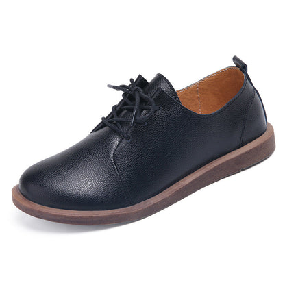 Zapatos de cuero con cordones Isabella Sol, cómodos y de estilo retro.