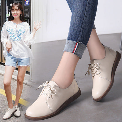 Zapatos de cuero con cordones Isabella Sol, cómodos y de estilo retro.